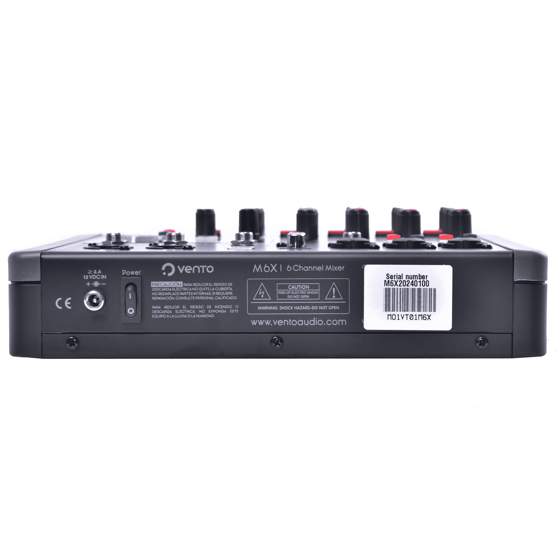 Mezclador de audio Pasivo 6 Canales con Interface y Efectos Vento M6X