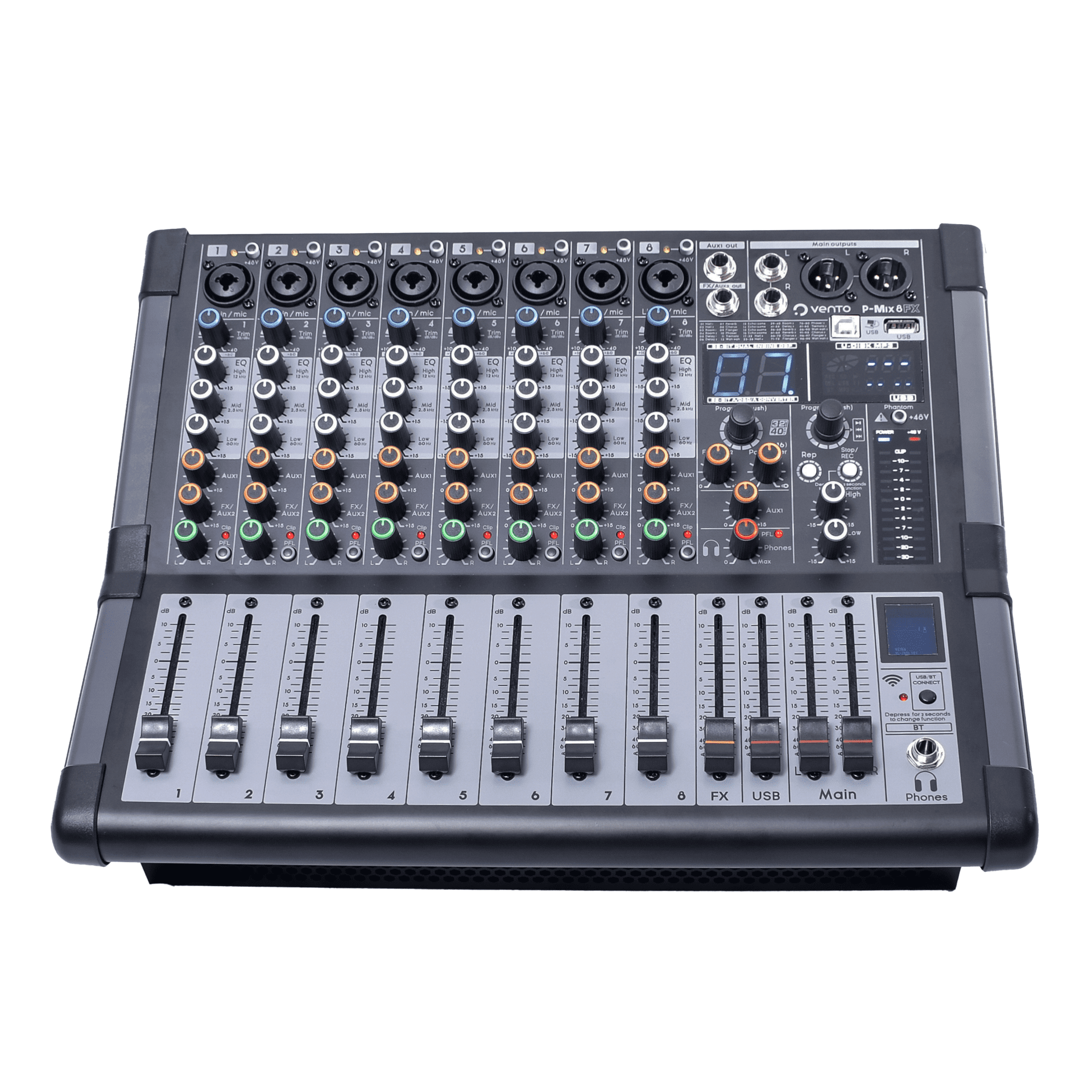 Mezclador de Audio Activo 8 Canales con Efectos Vento P-MIX8FX