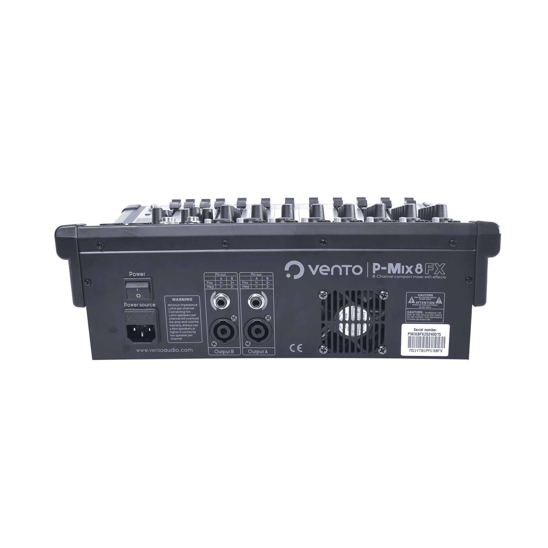 Mezclador de Audio Activo 8 Canales con Efectos Vento P-MIX8FX