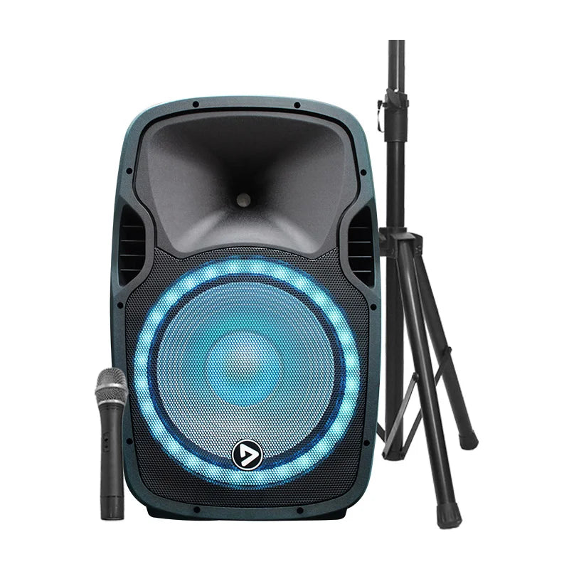 Parlante Bluetooth de 15” con micrófono ELECTROPARTY completa