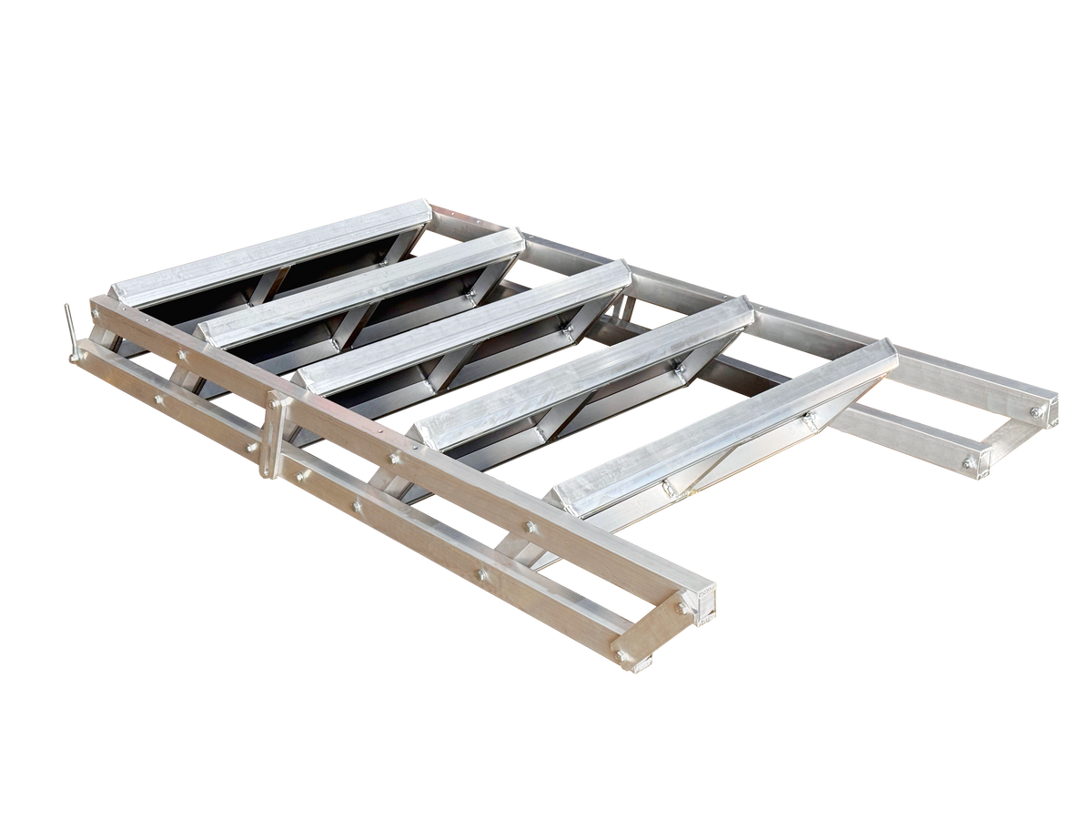 Escalera para Tarima Vento – 5 peldaños · Pasamanos doble · Anclaje rápido