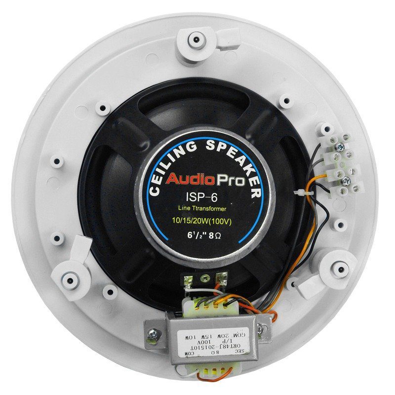 Bafle ambiental de empotrar ISP6 AudioPro de 6.5" blanco con transformador