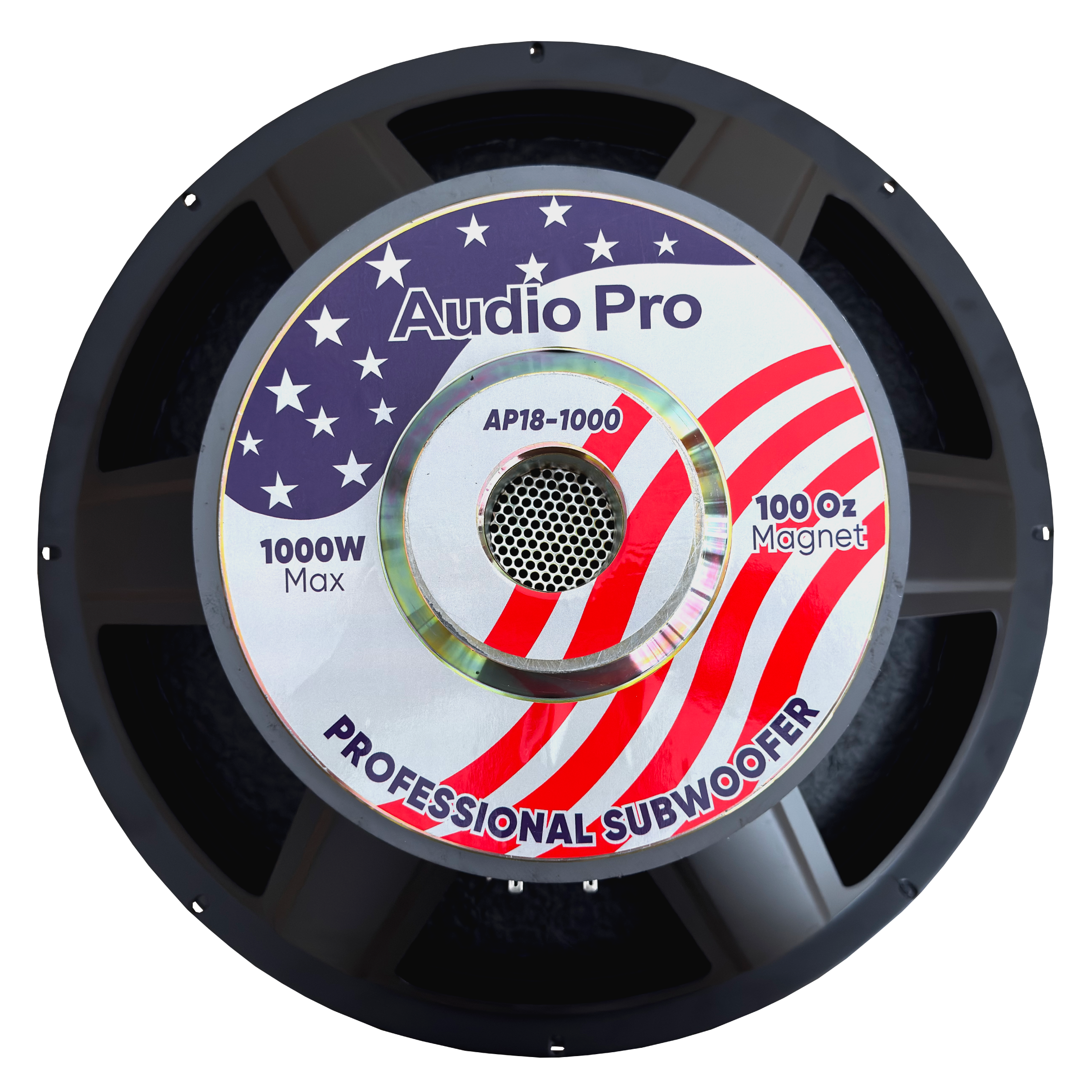Parlante Profesional de 18” AudioPro AP18-1000-V2 – 1000W Máx, 100 Oz Magnet