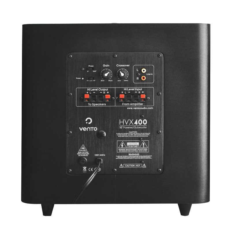 Subwoofer activo de 10″ HVX400 Vento 80WRMS.