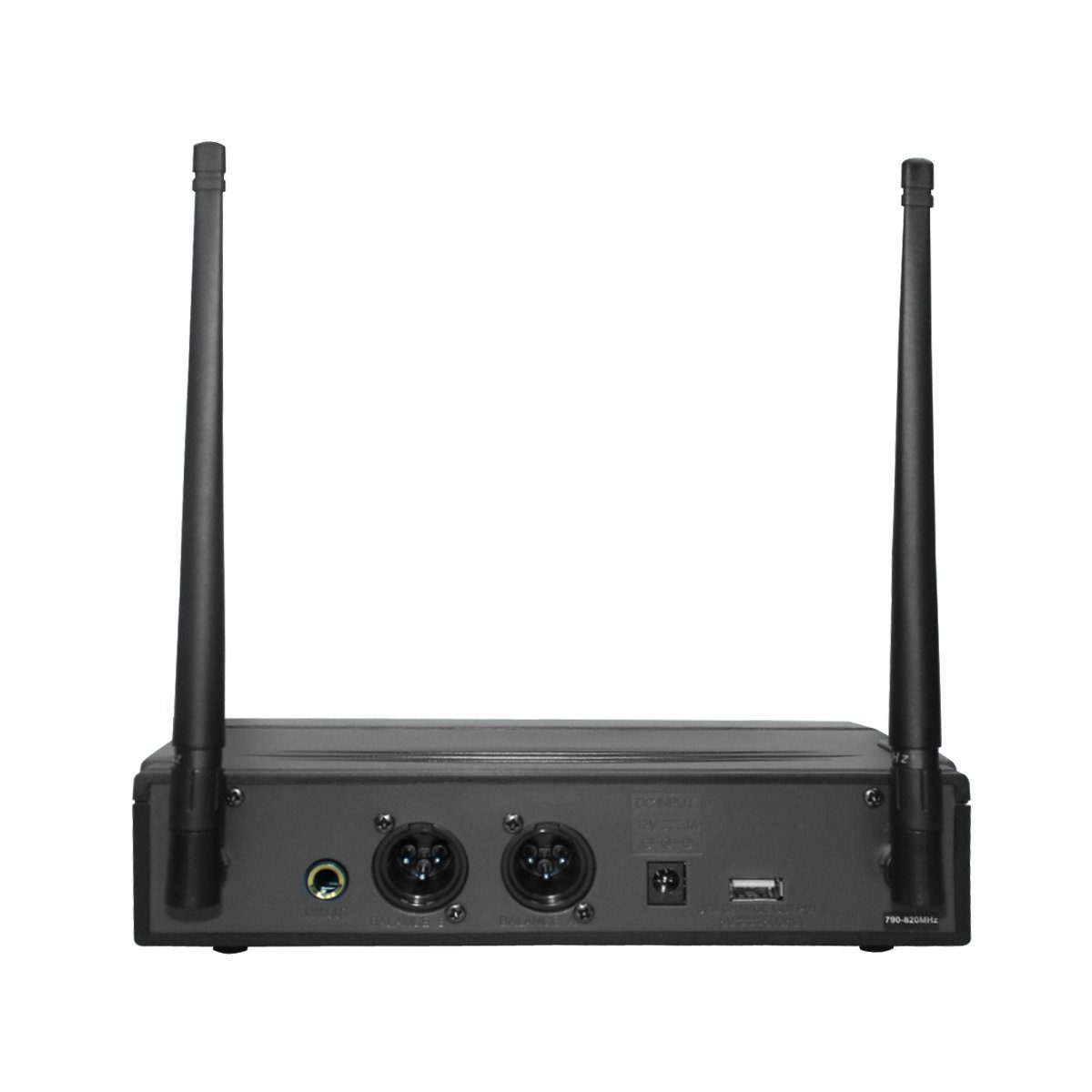 Receptor estéreo UHF Vento WM332 Receiver negro con sistema diversity 2 canales