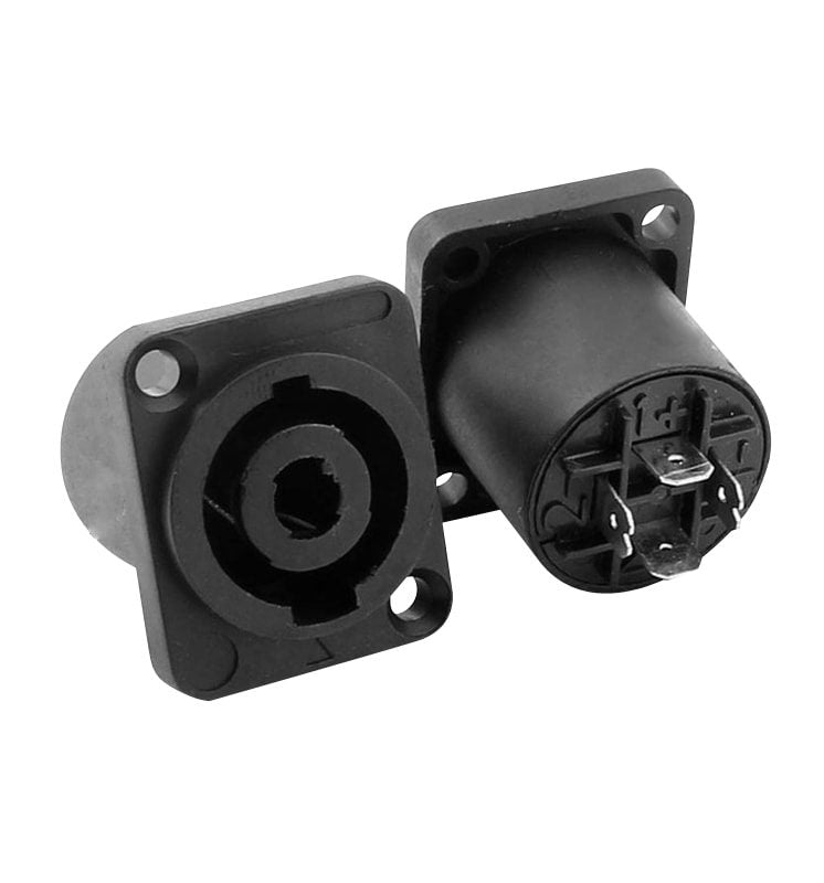 Conector speakon cuadrado 4 pines hembra AudioPro SS014