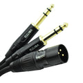 Extensión Y – XLR macho a 2 x TRS 6,35 mm – WORK XLR/PLUG/MIX, 30 cm