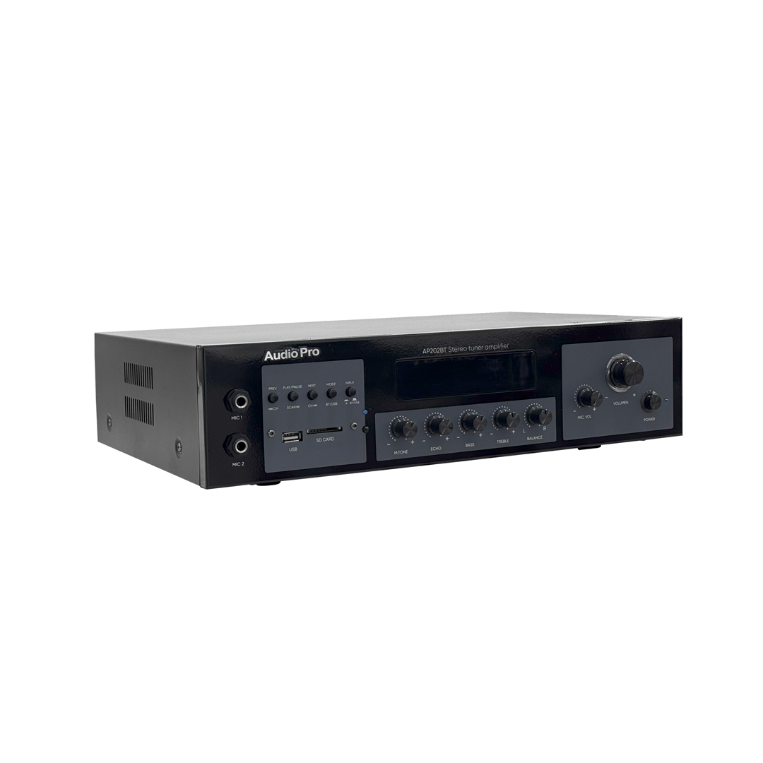 Amplificador con Bluetooth, USB, Radio FM AudioPro AP-202BT