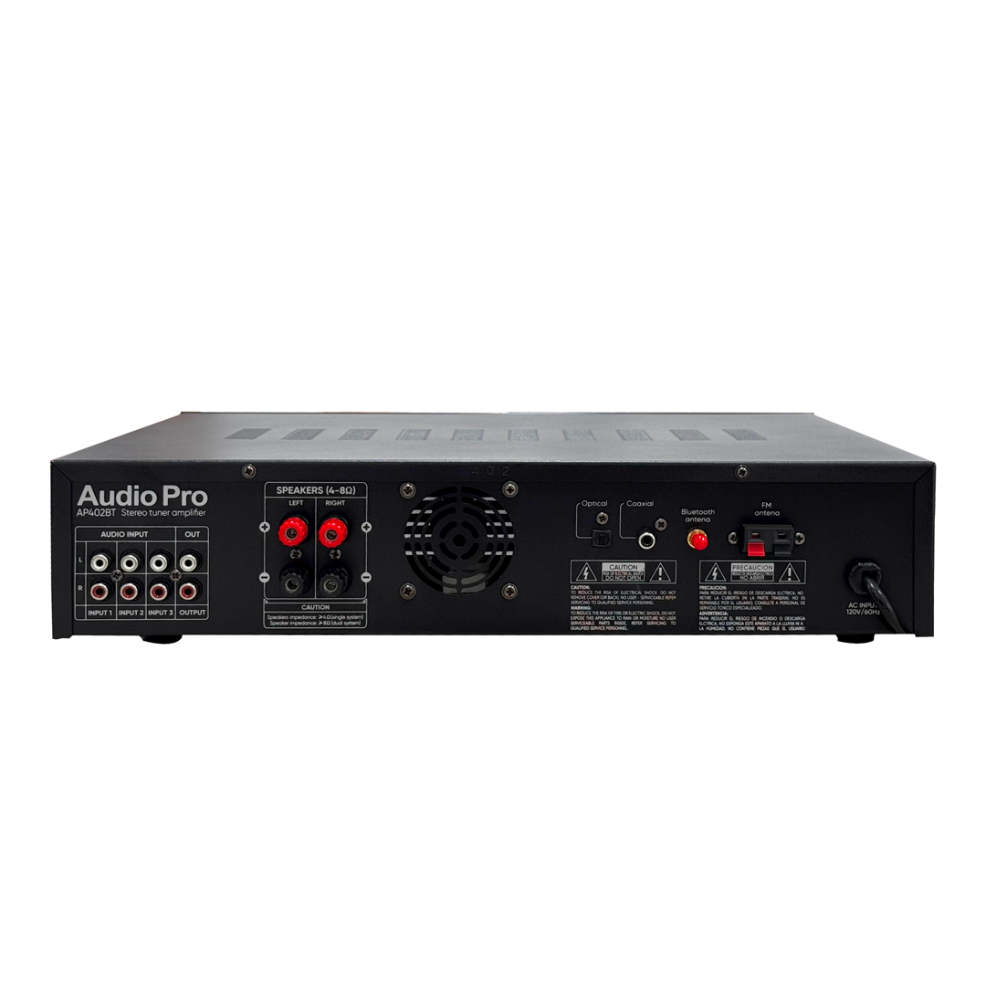 Amplificador con Bluetooth, USB, Radio FM AudioPro AP-402BT