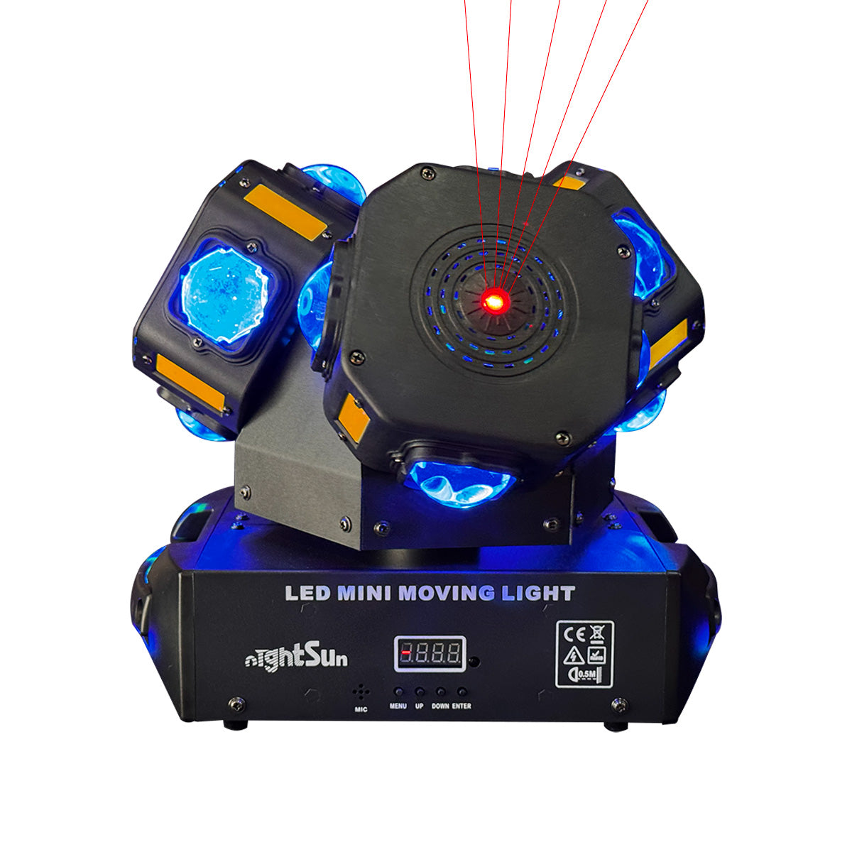 Cabeza Móvil Multiefectos SPB415F1 — LED 3 Heads Gecko