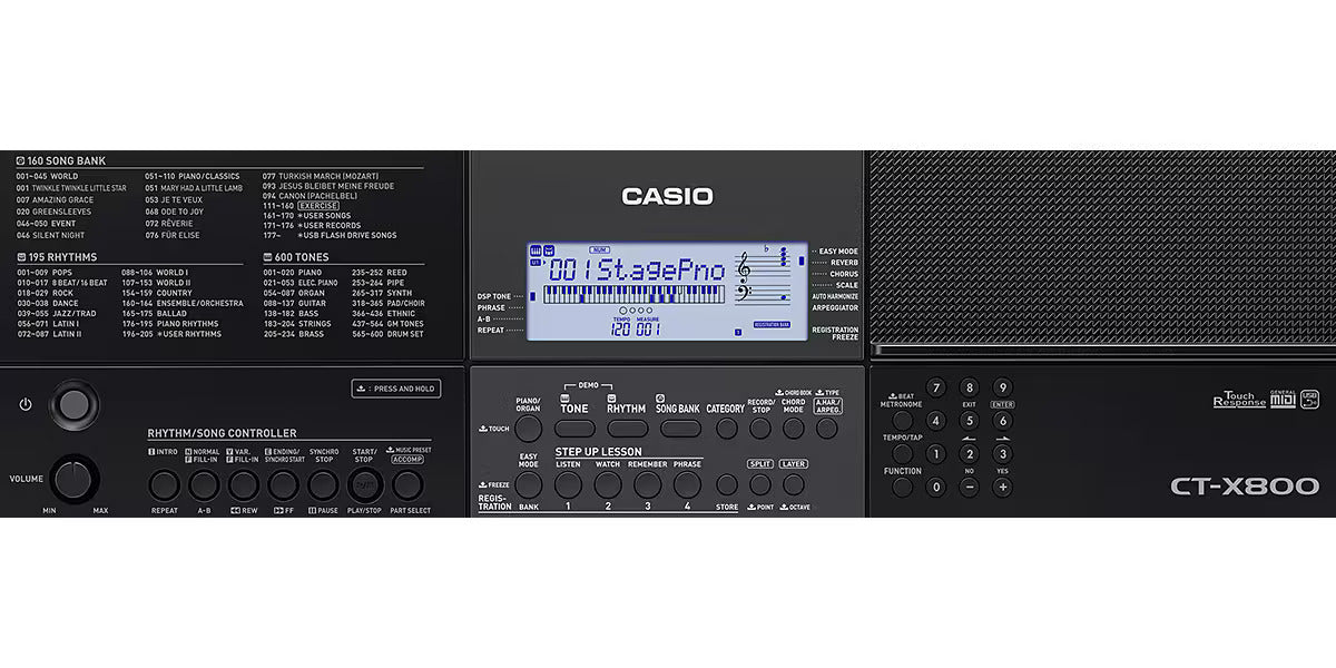 Teclado Casio CT-X800 Con Adaptador