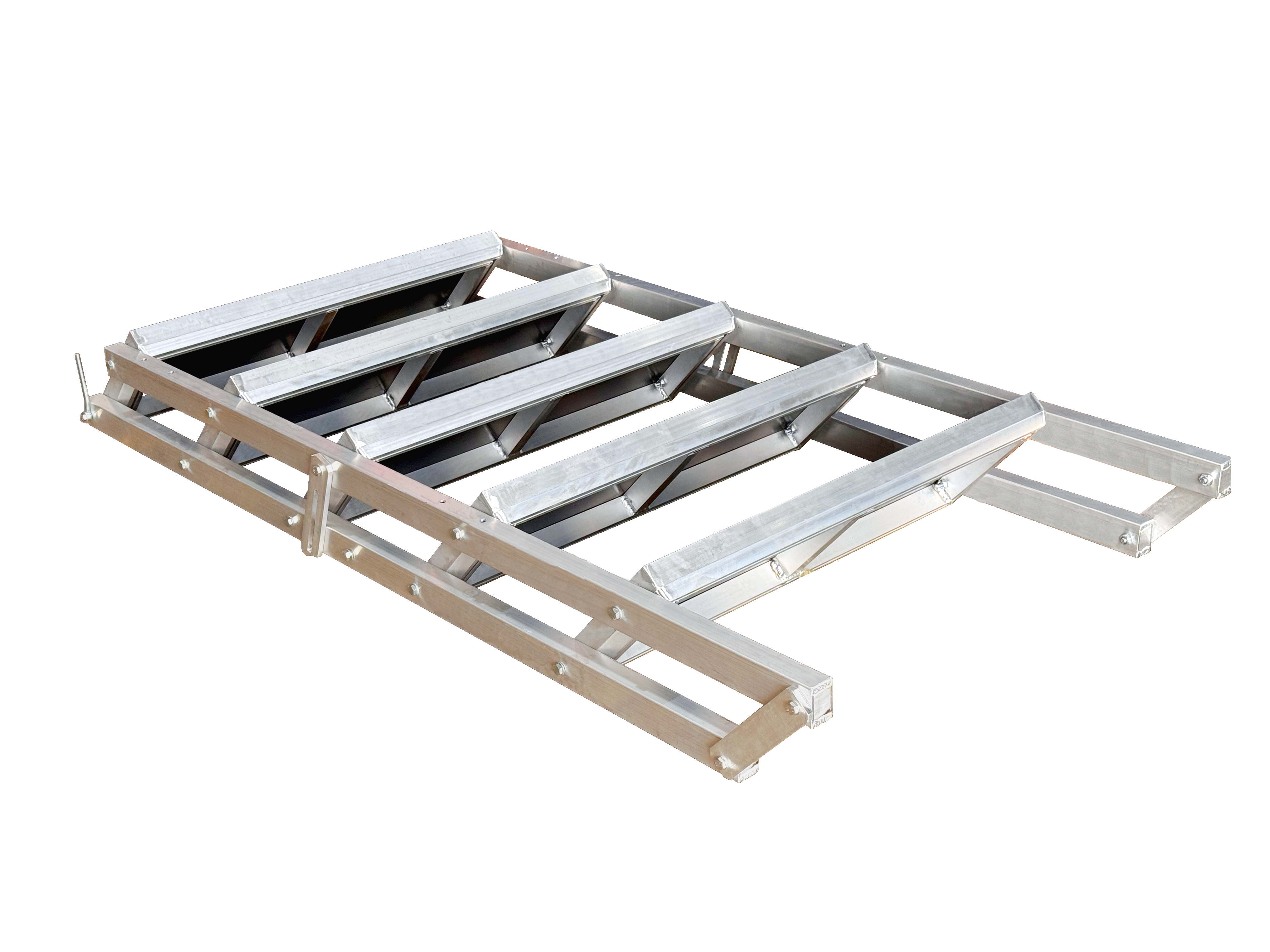 Escalera para Tarima Vento – 6 peldaños · Pasamanos doble · Anclaje rápido