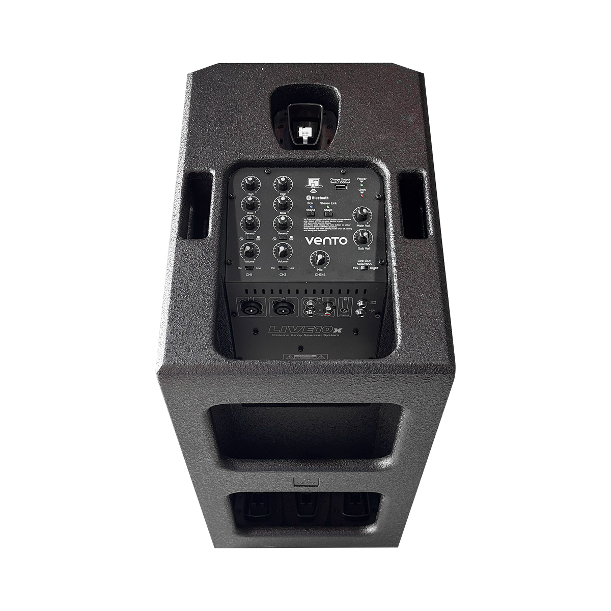 LIVE10 Amplificador con controles visibles