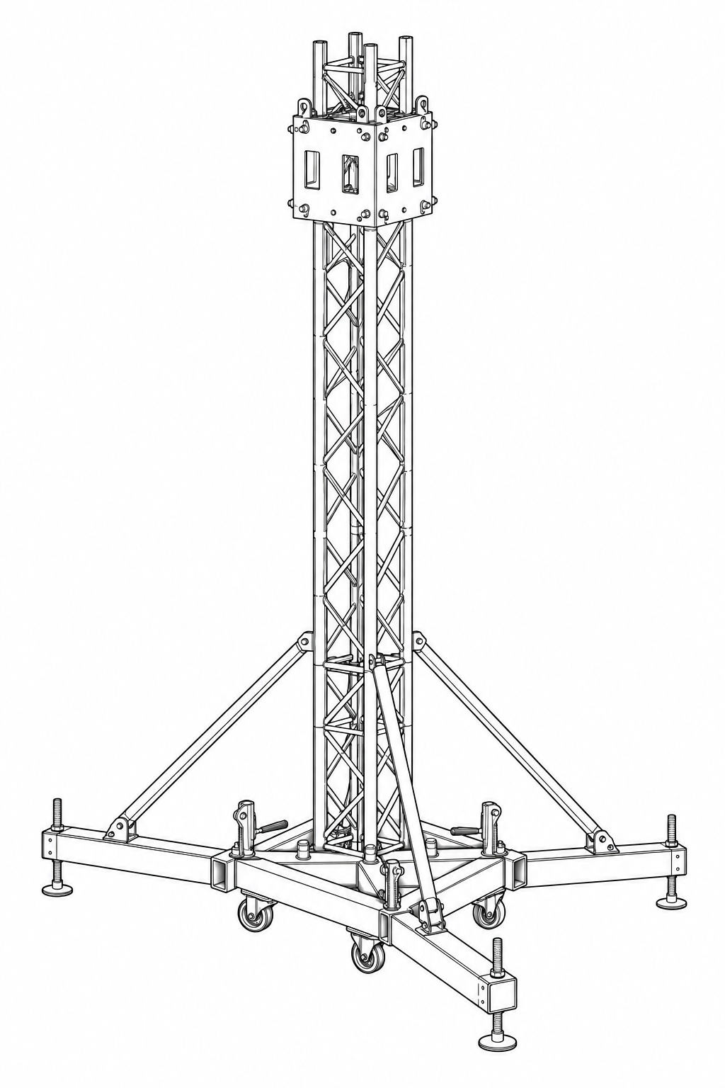 Estructura Techo Truss Vento 12x9x7 m de 6 Columnas