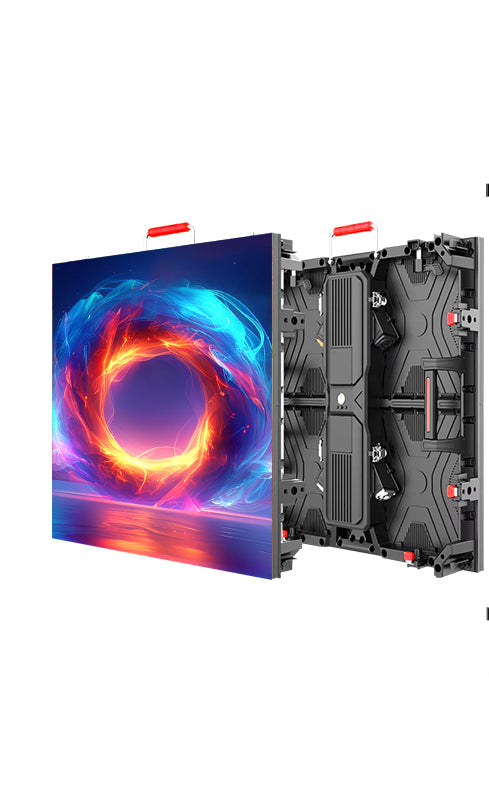 Modulo LED Vento Elite Indoor P3.91 500x500 mm, vista frontal y posterior