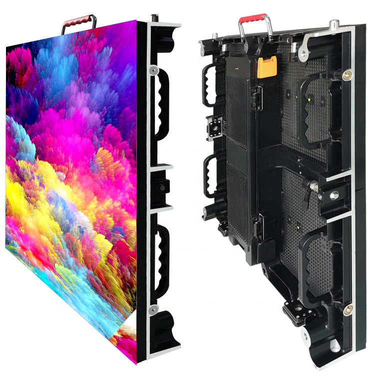 Modulo LED Vento Elite Outdoor P3.91 500x500 mm, vista frontal y posterior