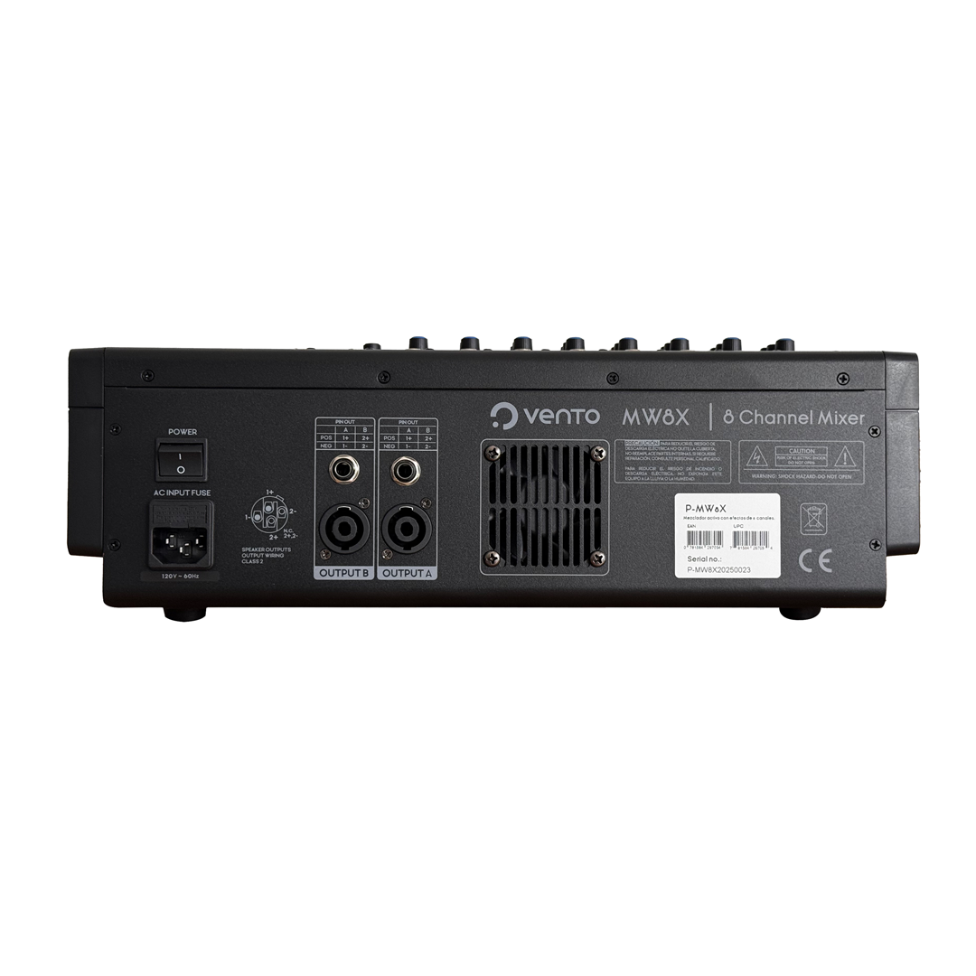 Mezclador de Audio Activo  8 Canales con Efectos Vento P-MW8X
