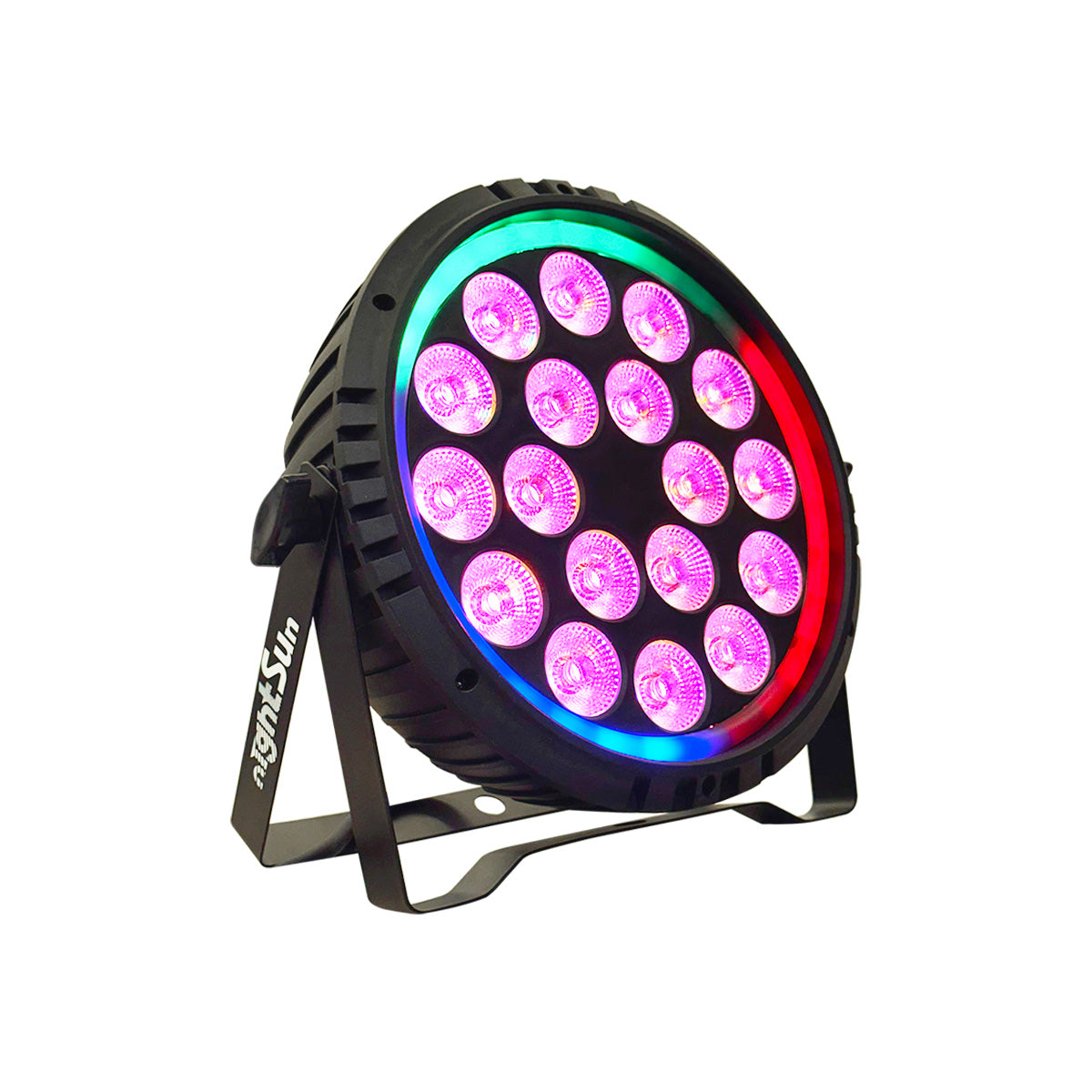 PAR LED SPC058 — 18x4W RGBWAP 6 en 1 con Tira LED