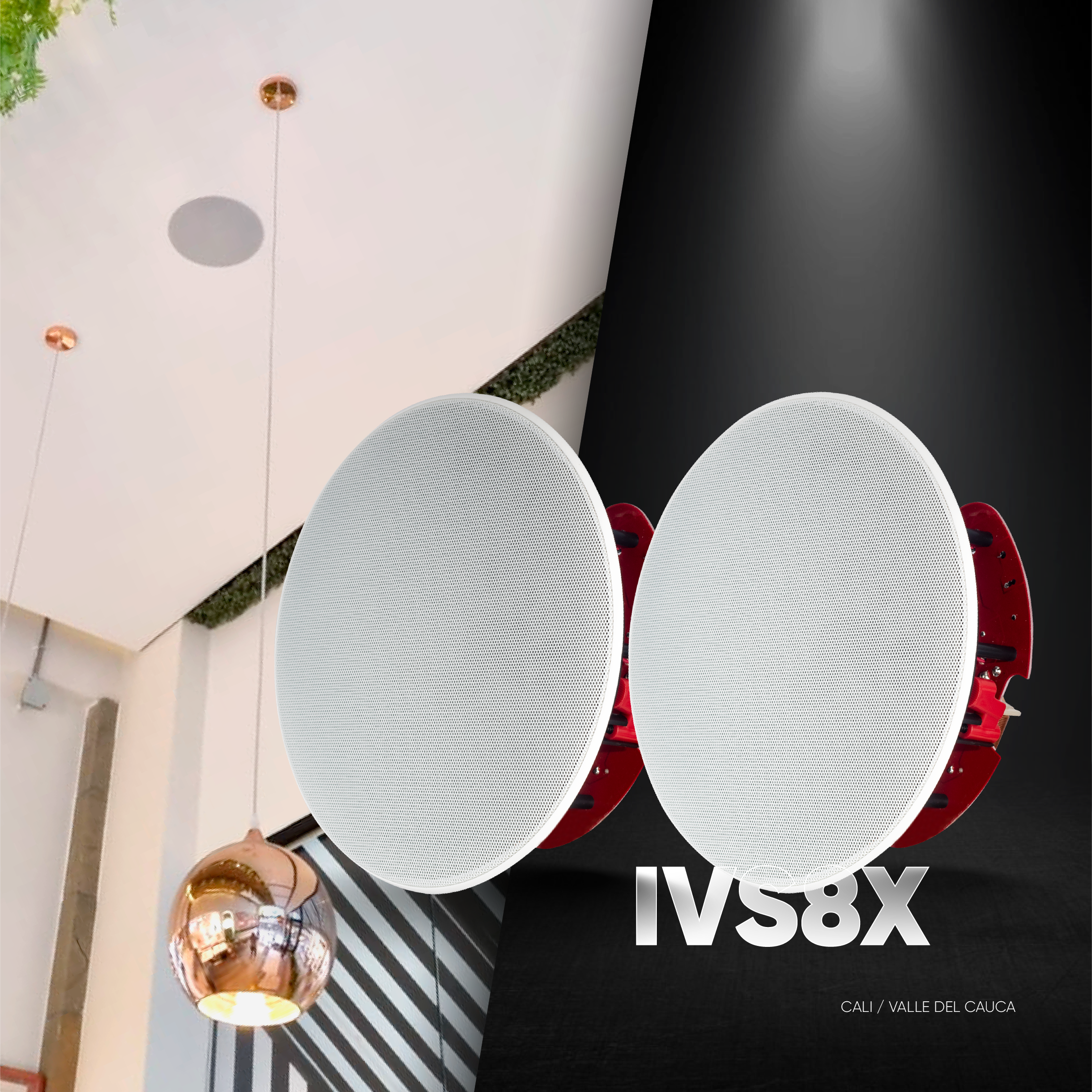 Parlante de techo de 8 pulgadas Crossover IVS8X Vento