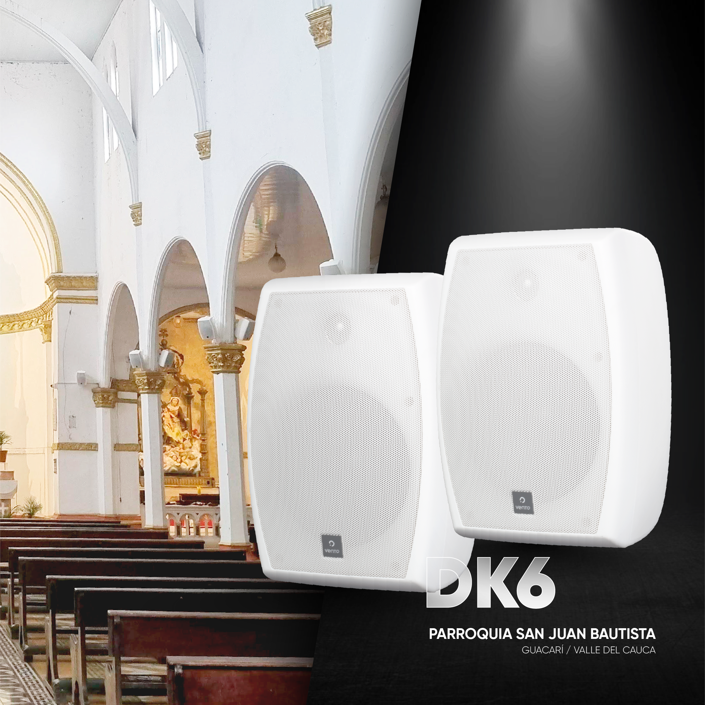 Parlantes ambientales de 6 Pulgadas DK6 Vento (Blancos)