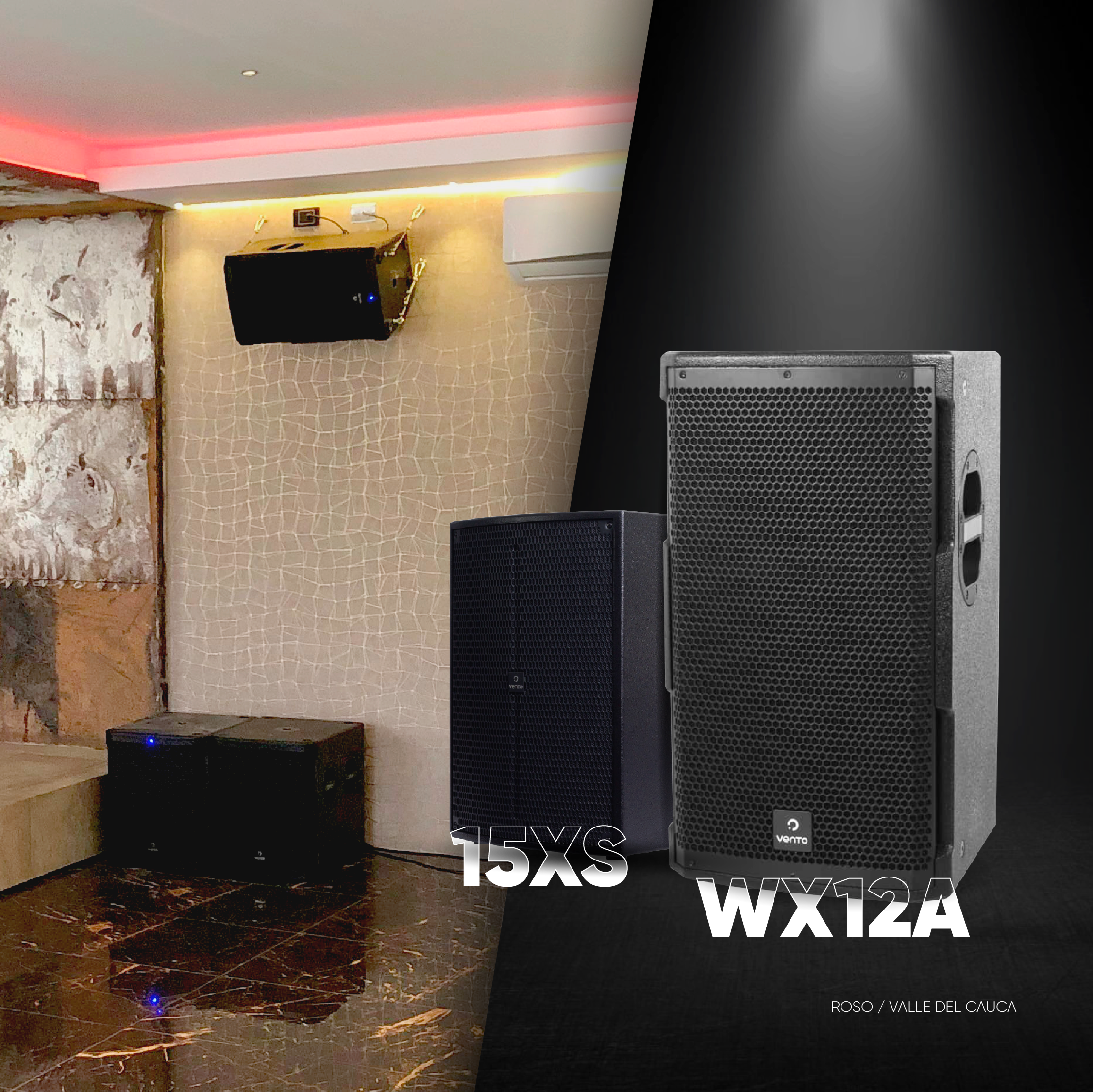 Bafle Activo de Madera 12" Vento WX12A