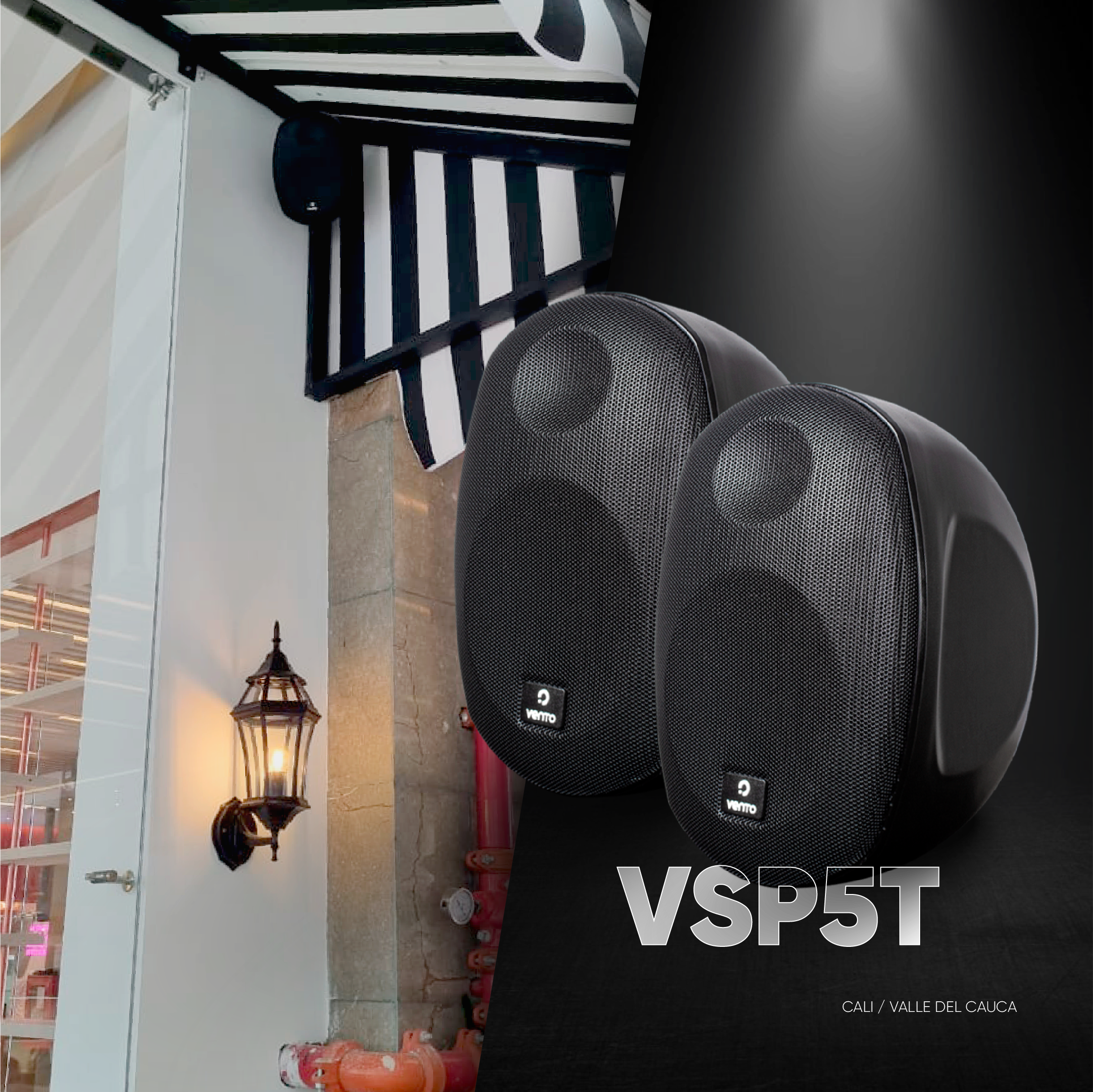 Parlante Ambiental de 5 pulgadas VSP5T-BLACK Vento