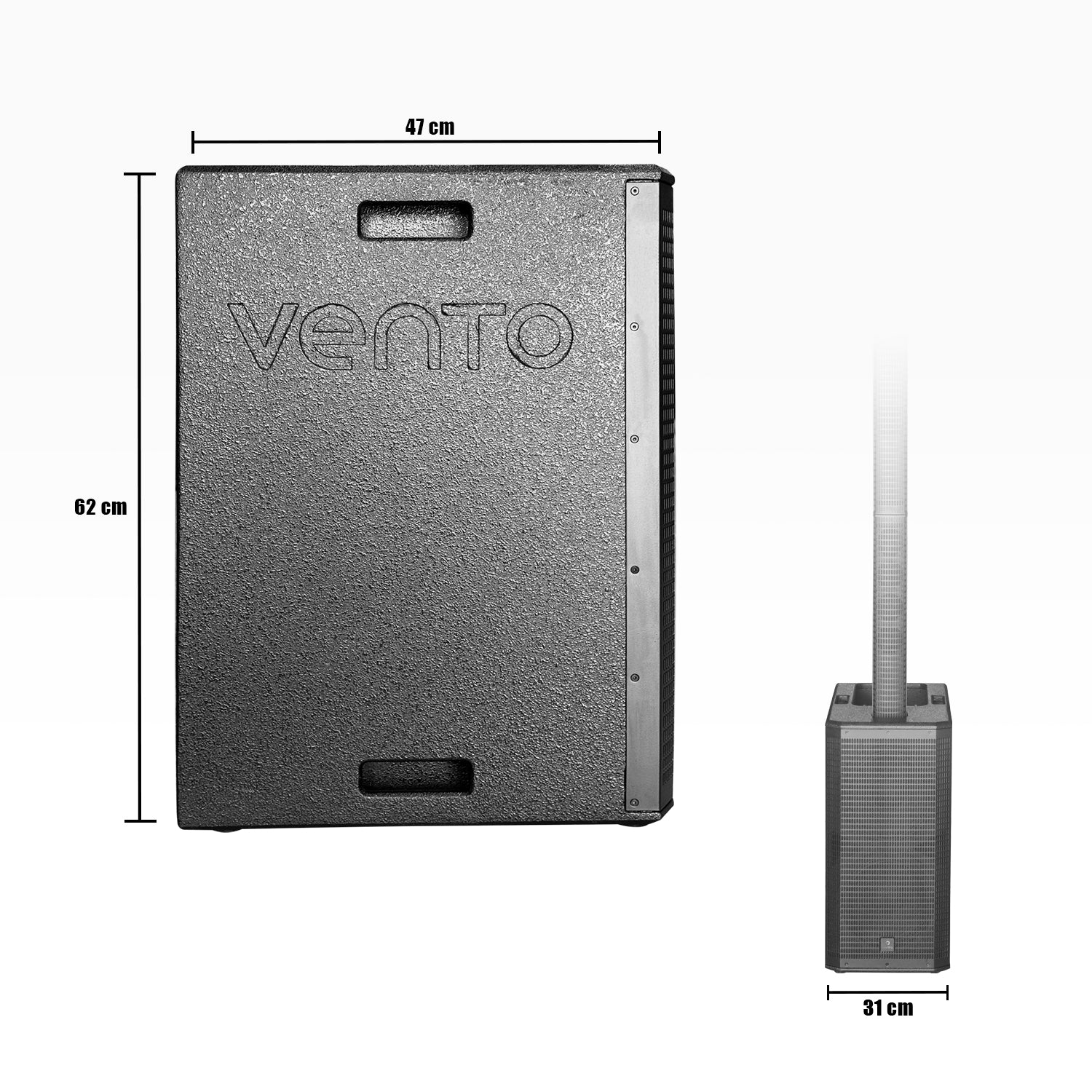 Sistema de Altavoces en Columna Vento LIVE10x - 500W RMS con Doble Subwoofer de 10 Pulgadas y Bluetooth TW
