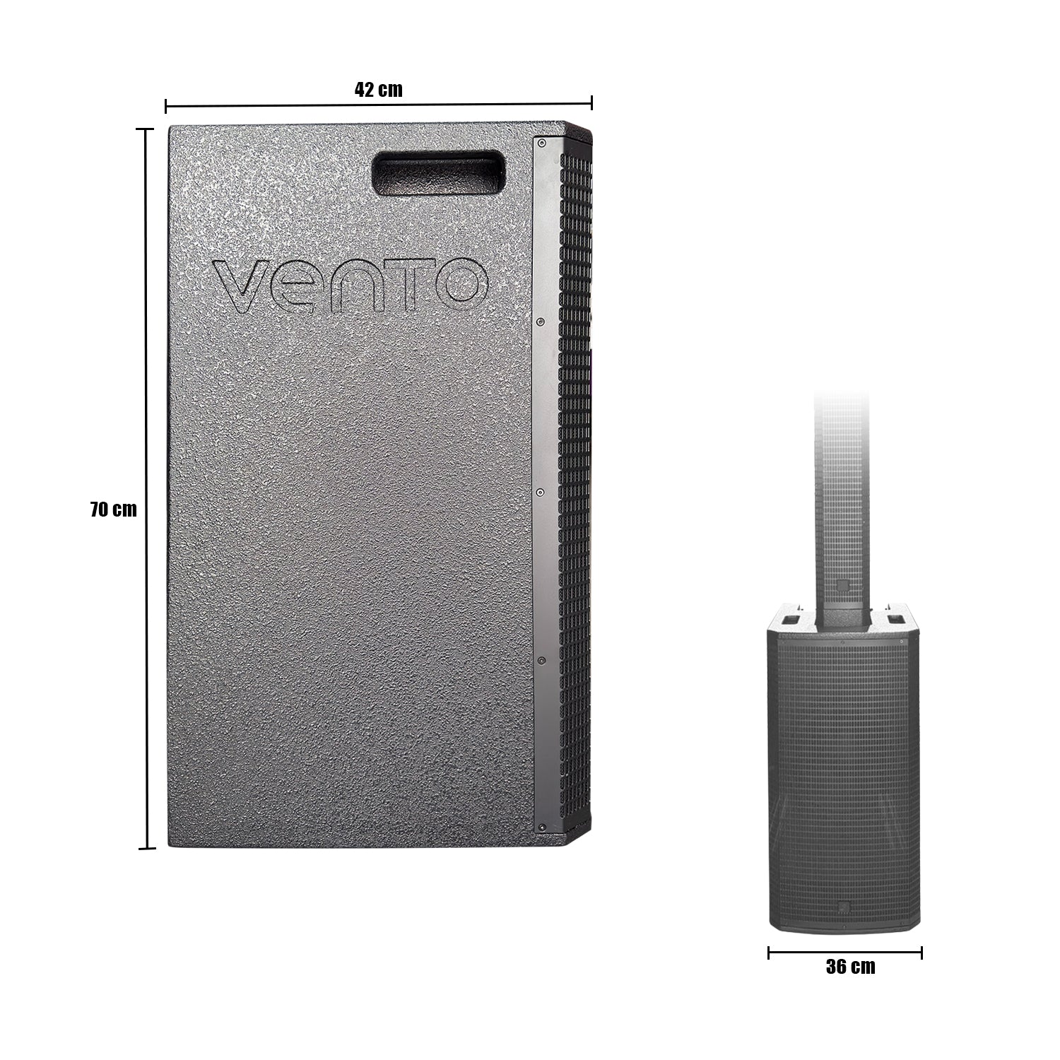 Sistema de Altavoces en Columna Profesional Vento LIVE12x - 800W RMS con Pantalla DSP LCD