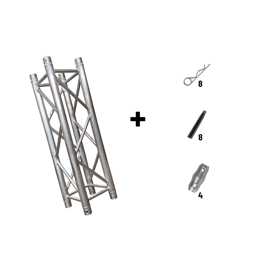 Truss Vento cuadrado 290mm×290mm, Tubo Principal 2mm, Tramo de 1 MTS VTS294-1000