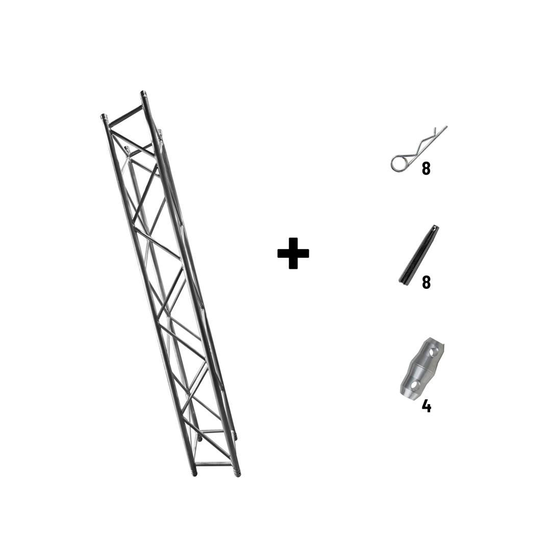 Truss Vento cuadrado 290mm×290mm, Tubo Principal 2mm, Tramo de 3 MTS VTS294-3000