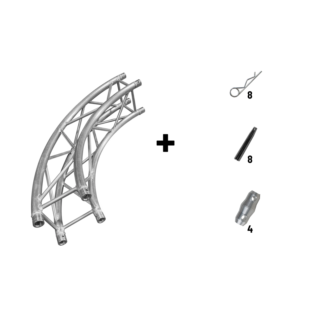 Tramo Círcular de Truss Vento Cuadrado 290×290 mm, Tubo Principal 3 mm, Tramo de 2 Metros VTS294-CIRCLE-2M