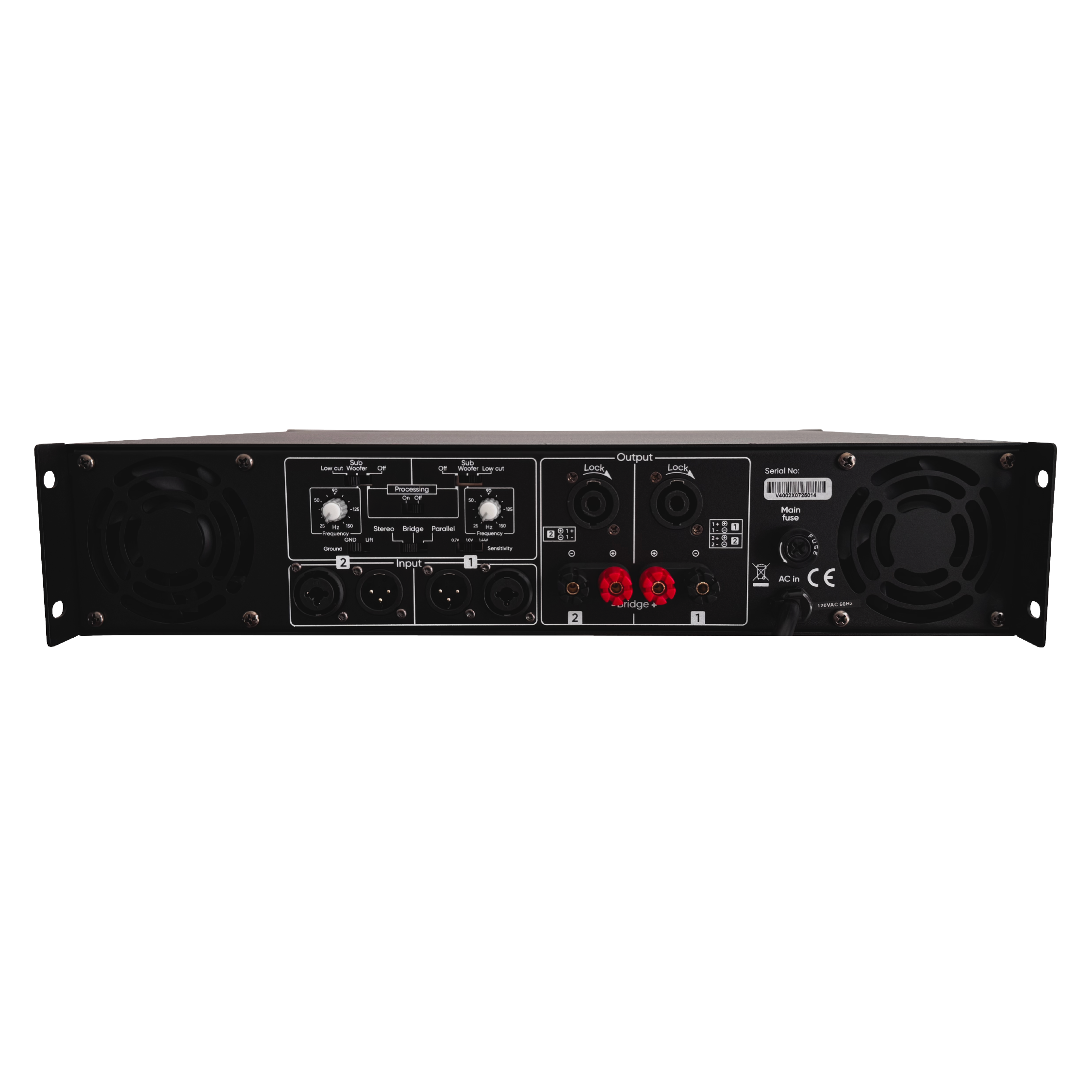 Amplificador Estéreo con Crossover Vento V4002X