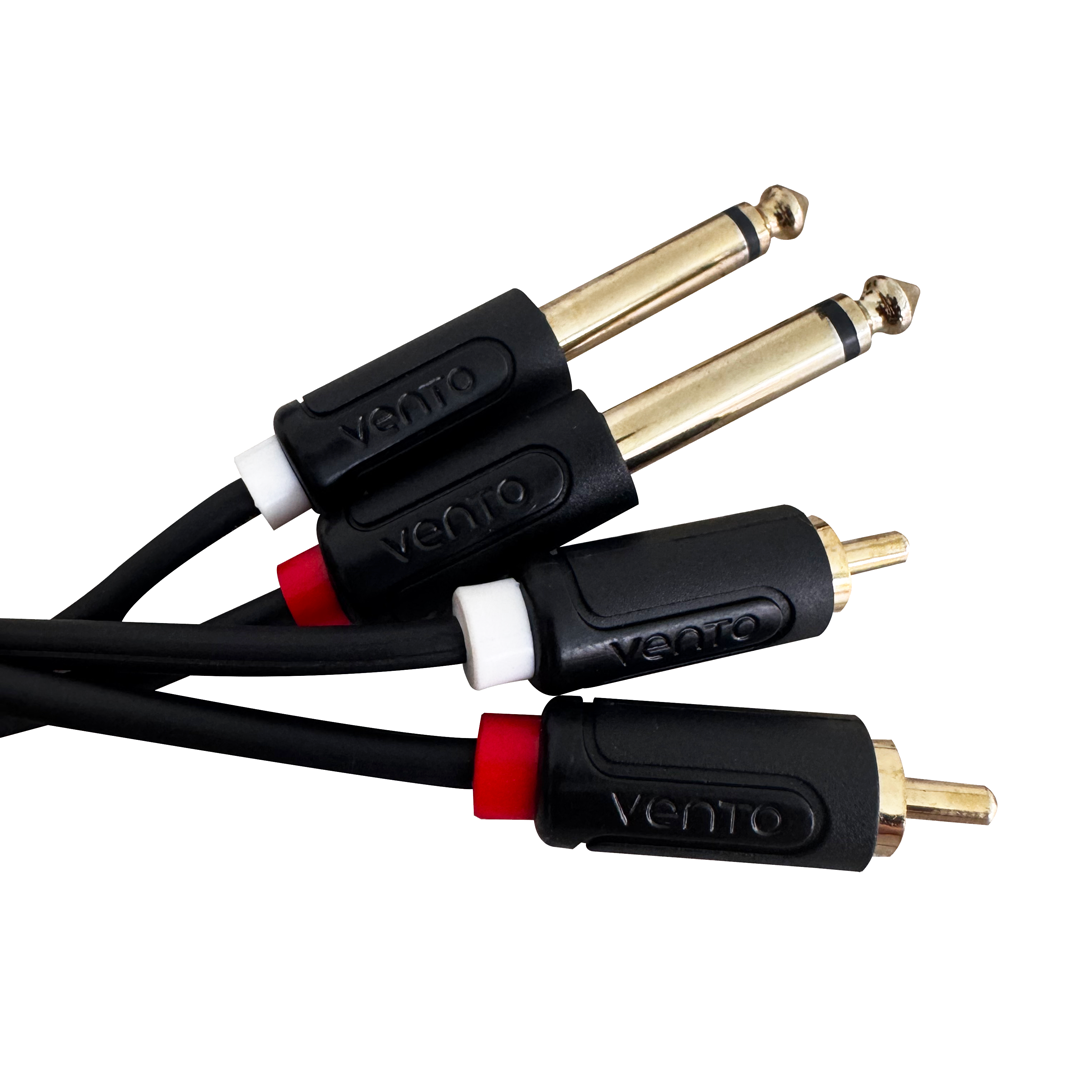 Extensión de Audio RCA a Plug 1/4" – Vento WORK2RCA, 2 m