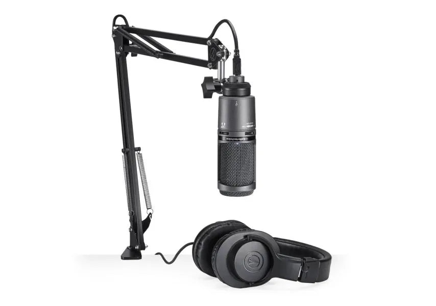 Paquete Micrófono USB Condensador Omnidireccional Audio-Technica AT2020USB+PK
