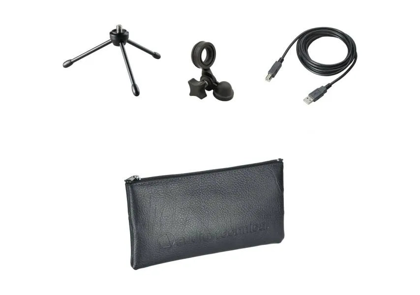 Paquete Micrófono USB Condensador Omnidireccional Audio-Technica AT2020USB+PK
