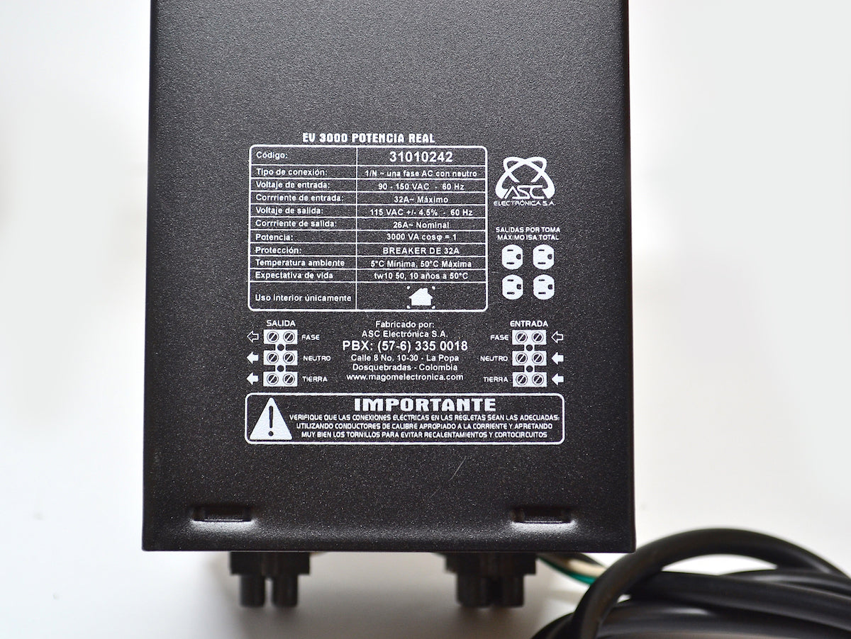 Regulador de energía EV3000 marca MAGOM