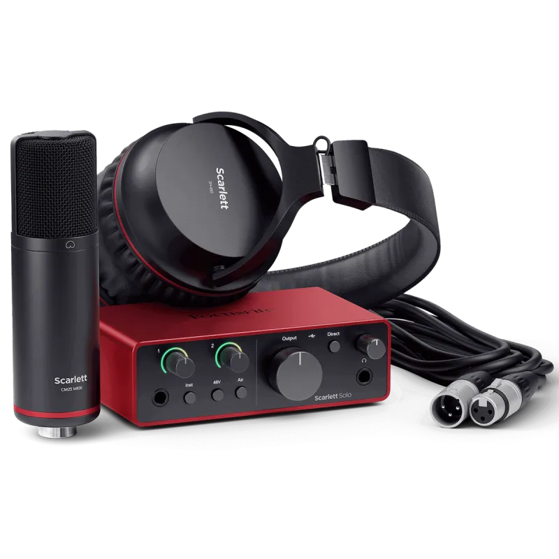 Kit Interfaz de Audio Focusrite Scarlett Solo Studio 4ra Generación