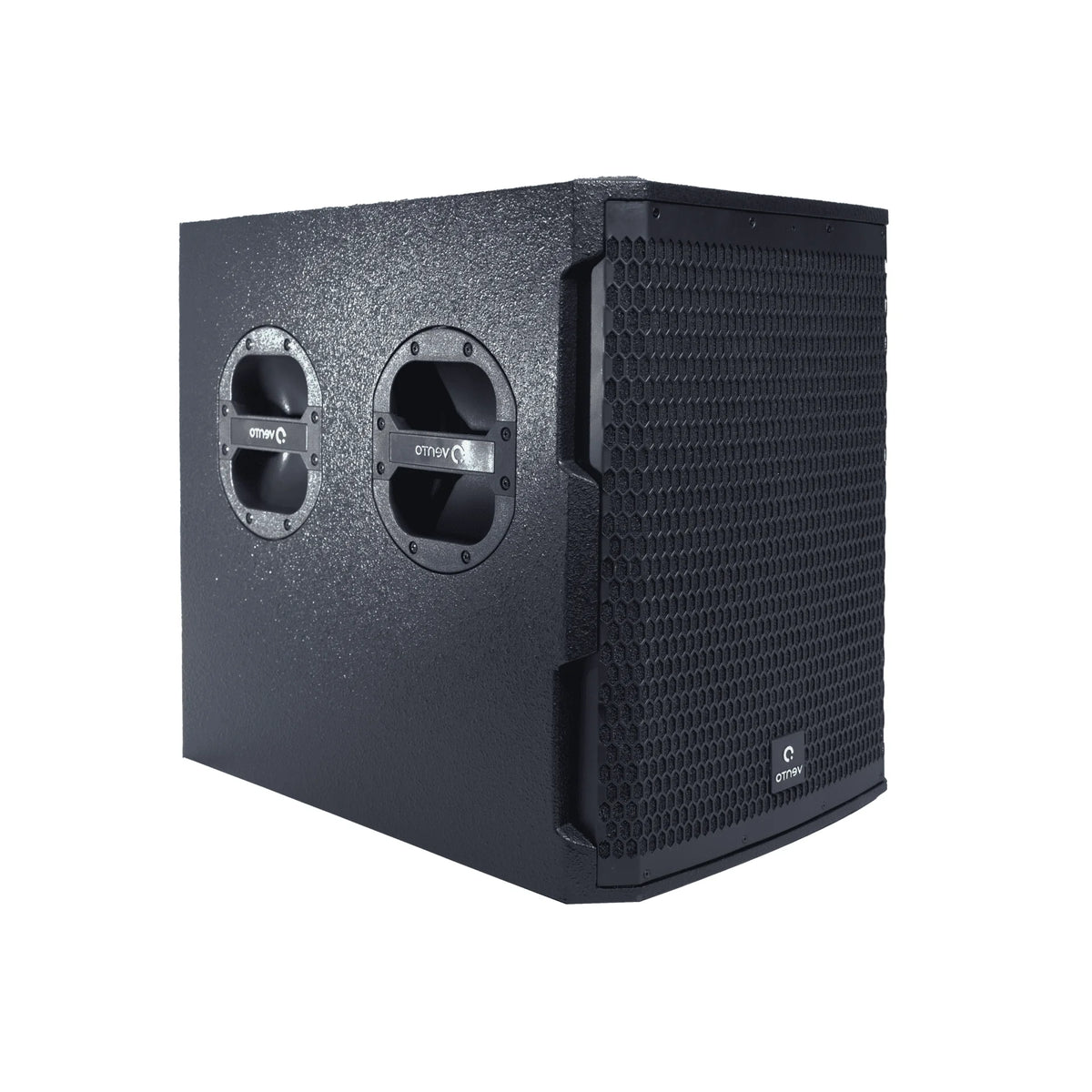 Vista lateral del subwoofer activo Vento 115XS de 15 pulgadas con diseño para audio profesional