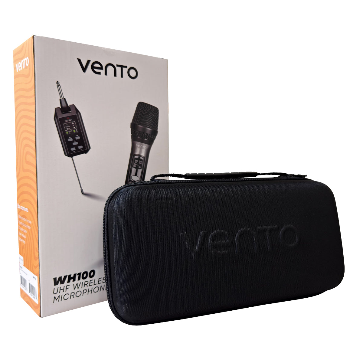 foto forntoal de maleta y caja de microfono wh100